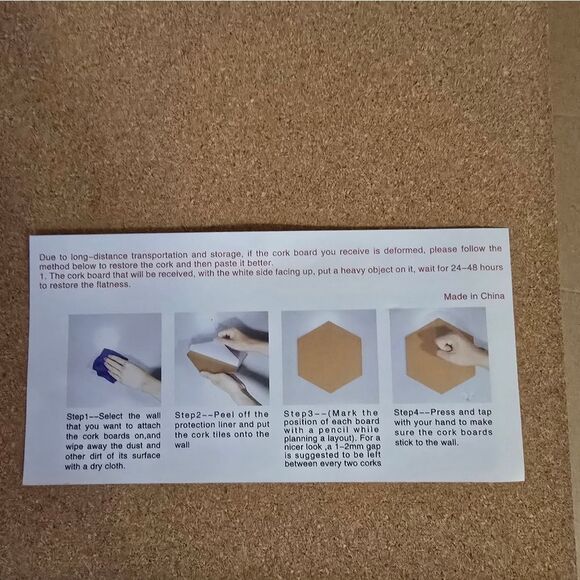 Cork tiles- set of 6 - Picture 6 of 7